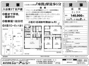 座間市入谷東３丁目 貸家